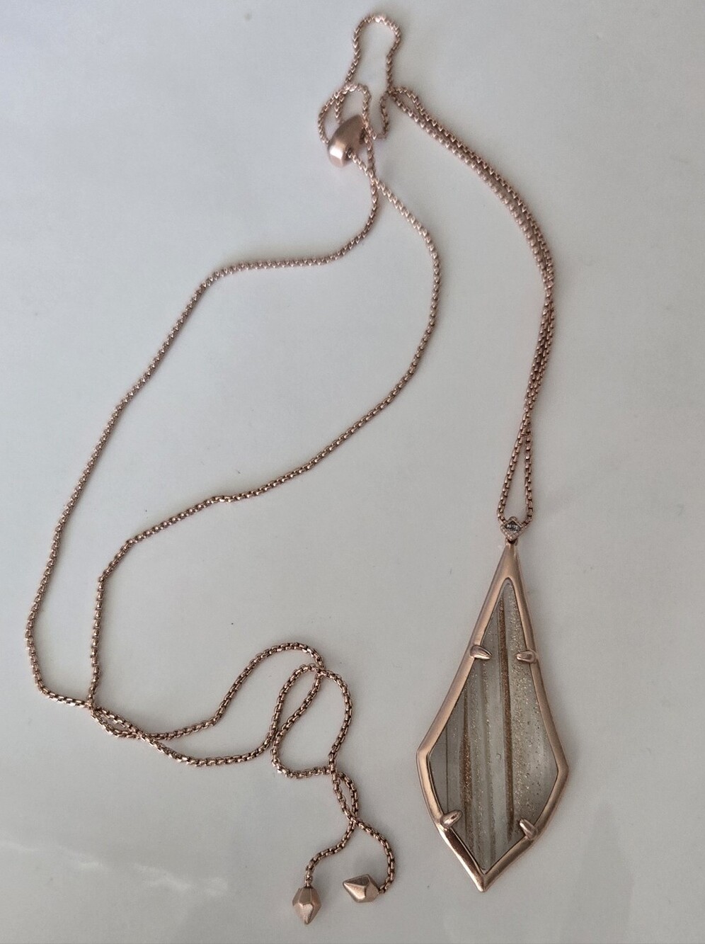 Kendra Scott Rose Gold Geometric Pendant Necklace - Women Jewelry